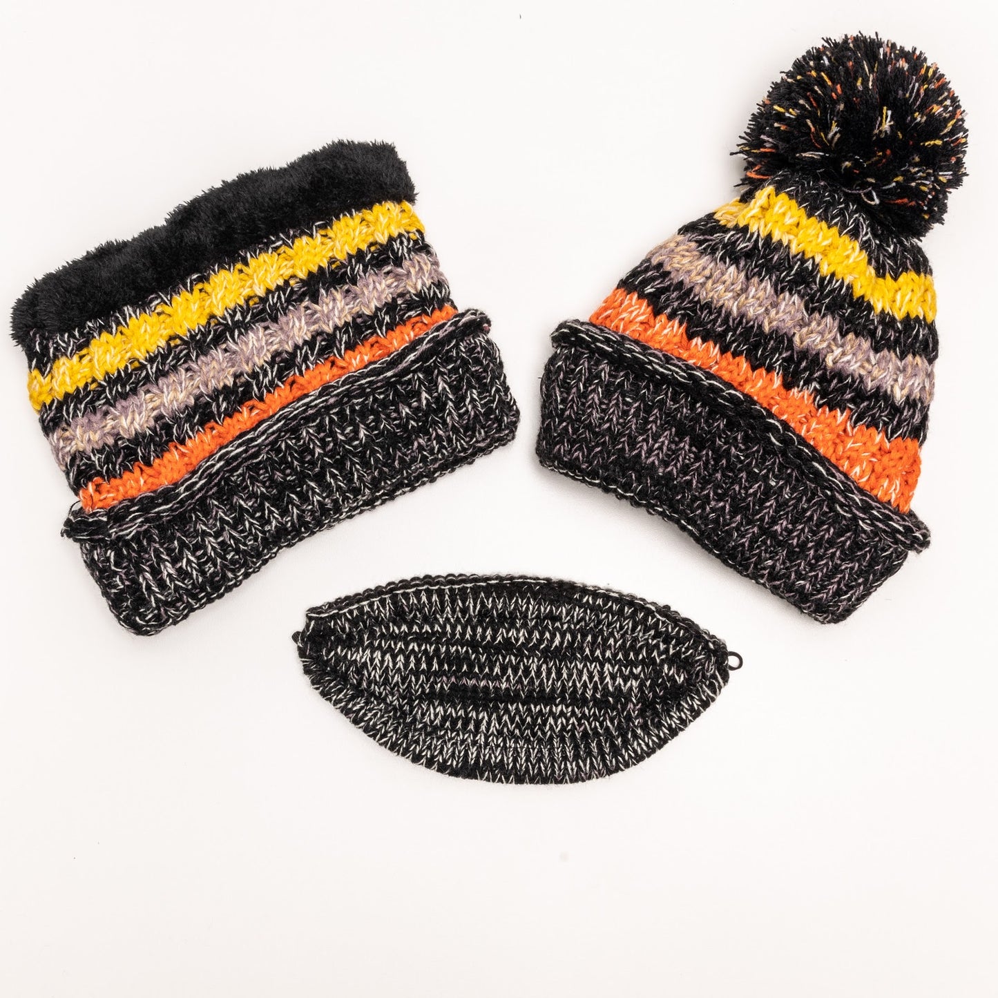 GUGA Pom Beanie Set