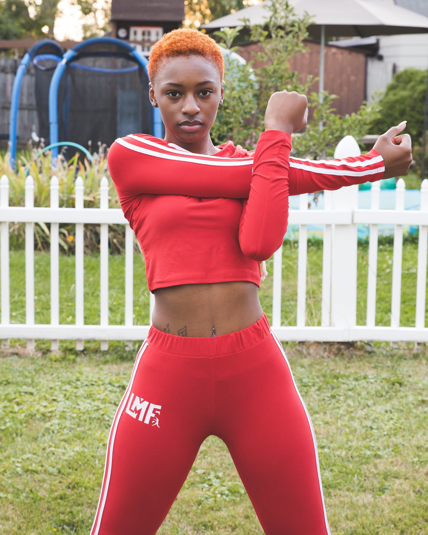 LMF Cropped Sweat Suit